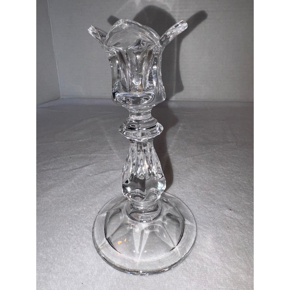 Gorham Crystallites Viscount Lead Crystal Candlestick Holder 6.75in Vintage - Picture 2 of 8